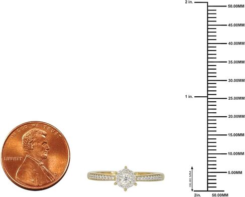 Dzon Sterling Silver 1/8 CT TDW Diamond Promise Ring للنساء (I-J ، I2) in Kuwait