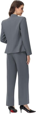 Lamgool Women Suit 2 Piece Open Front Blazer Pants Set Slim Fit Business Casual Outfits in Saudi Arabia