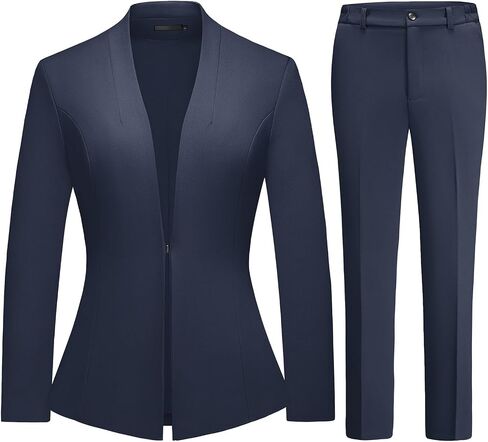 Lamgool Women Suit 2 Piece Open Front Blazer Pants Set Slim Fit Business Casual Outfits in Saudi Arabia