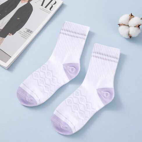 Women Cushioned Crew Socks Athletic Lightweight Comfy Breathable Sports Socks 6 Pairs in Saudi Arabia