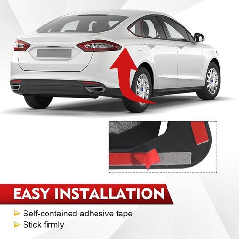 Flixon 2PCS Window Louvers Racing Style Compatible with 2022-2024 Ford Mondeo Fusion, Exterior Rear Side Window Louvers Air Vent Scoop Shades Cover Blinds (Glossy Black) in Saudi Arabia