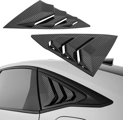 2pcs سيدان متوافقة مع 11th Gen Honda Civic 2025 2024 2023 2022 الملحقات السيارة الخارجي النافذة الجانبية الجانبية لافازات الهواء تنفيس مغرفة الغلاف الستائر -بلاك بلود (سيدان) in Kuwait
