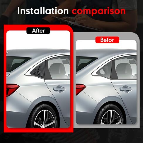 2pcs سيدان متوافقة مع 11th Gen Honda Civic 2025 2024 2023 2022 الملحقات السيارة الخارجي النافذة الجانبية الجانبية لافازات الهواء تنفيس مغرفة الغلاف الستائر -بلاك بلود (سيدان) in Kuwait