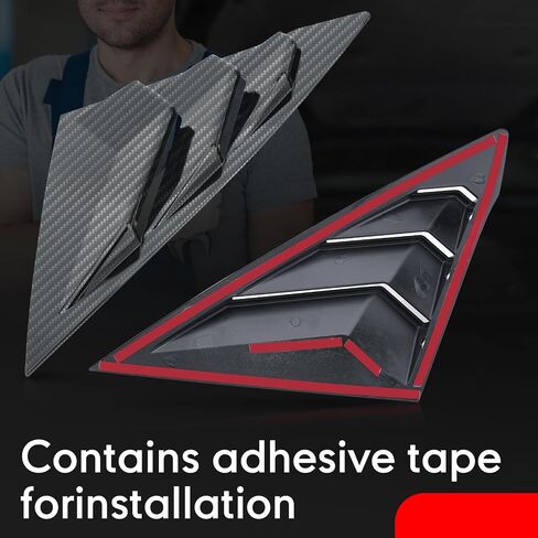 2pcs سيدان متوافقة مع 11th Gen Honda Civic 2025 2024 2023 2022 الملحقات السيارة الخارجي النافذة الجانبية الجانبية لافازات الهواء تنفيس مغرفة الغلاف الستائر -بلاك بلود (سيدان) in Kuwait
