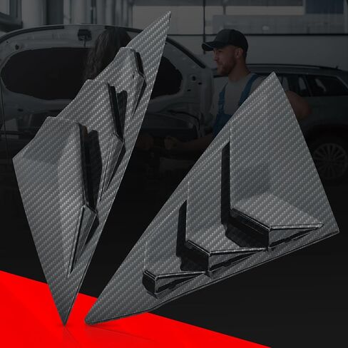 2pcs سيدان متوافقة مع 11th Gen Honda Civic 2025 2024 2023 2022 الملحقات السيارة الخارجي النافذة الجانبية الجانبية لافازات الهواء تنفيس مغرفة الغلاف الستائر -بلاك بلود (سيدان) in Kuwait
