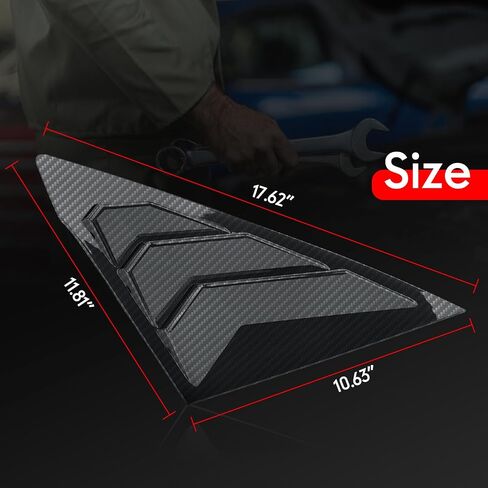 2pcs سيدان متوافقة مع 11th Gen Honda Civic 2025 2024 2023 2022 الملحقات السيارة الخارجي النافذة الجانبية الجانبية لافازات الهواء تنفيس مغرفة الغلاف الستائر -بلاك بلود (سيدان) in Kuwait