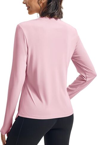 Rdruko Women's Sun Shirt Long Longe Upf 50+ UV Rash Guard Workout Outdoor Gym Tops with thumbholes in Kuwait
