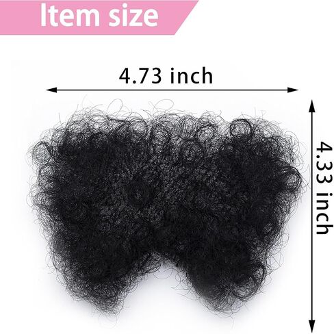 Fake Private Hair 100% Handmade Full Lace Biniki Hair Invisible Realistic Body Hairs, Fake Chest Hairs Mustache for Men and Women in Kuwait