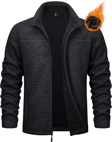 Magcomsen Men's Full zip zip queets خفيفة الوزن شتاء Zip up سترة دافئة عمل غير رسمي in Kuwait