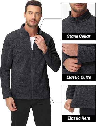 Magcomsen Men's Full zip zip queets خفيفة الوزن شتاء Zip up سترة دافئة عمل غير رسمي in Kuwait