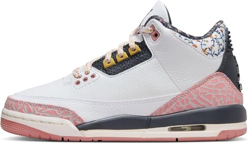 Jordan Big Kid's 3 Retro White/Anthracite-Red Stardust (441140 100) in Saudi Arabia