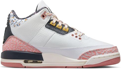 Jordan Big Kid's 3 Retro White/Anthracite-Red Stardust (441140 100) in Saudi Arabia