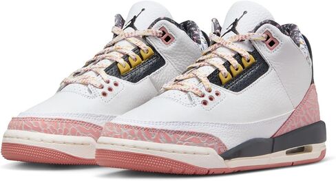 Jordan Big Kid's 3 Retro White/Anthracite-Red Stardust (441140 100) in Saudi Arabia