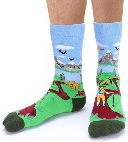 Funny Novelty Pickleball Socks for Adults - Pickle Ball Gifts Colorful Unisex Crew Length One Size Socks in Saudi Arabia