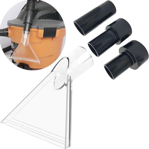 Happy Tree Universal تناسب جميع متاجر Vacs الكبيرة مقاس 7-1/2" رأس استخراج شفاف مع محولات 2-1/2" و1-7/8" و1-1/4" للتفصيل التلقائي، ومرفق مستخرج Shop Vac للأطفال من 1 إلى 26 عامًا المكانس الكهربائية الرطبة جالون in Kuwait