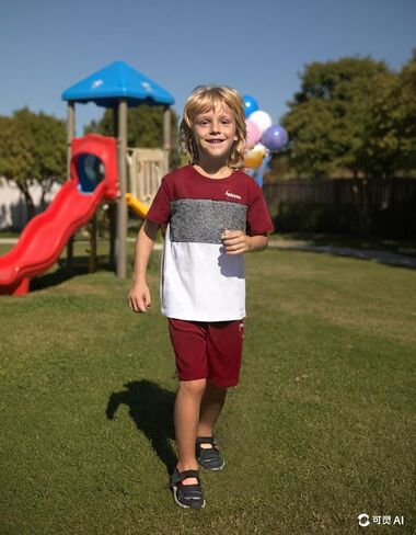 Toddler Kid Boy Clothes Colorblock Letter Graphic Tee Shorts 2PC Summer Outfit Set in Kuwait