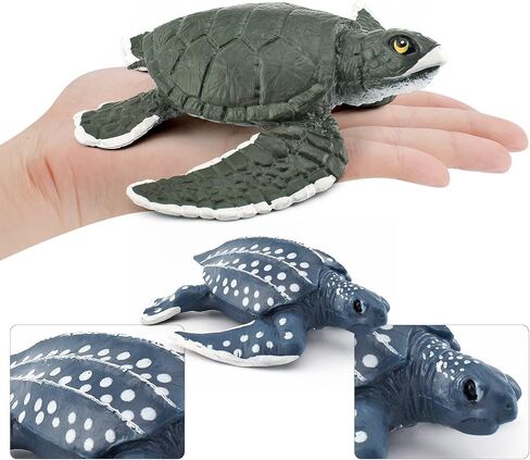 Sea Animals Figurines Set 18PCS Sea Turtle Small Figure Christmas Bath Toys Gift for Kids Toddlers Preschool Educational Playset Whale Ornament in Saudi Arabia