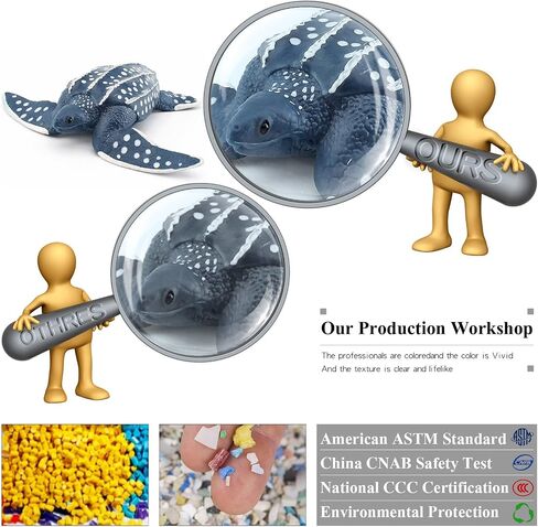 Sea Animals Figurines Set 18PCS Sea Turtle Small Figure Christmas Bath Toys Gift for Kids Toddlers Preschool Educational Playset Whale Ornament in Saudi Arabia