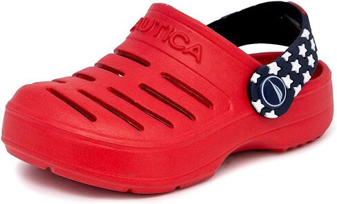 Nautica Kids Clog Sandals – Slip-On Lightweight Water Shoes with Adjustable Heel Strap – Comfortable EVA Slip-Resistant Clogs for Boys & Girls – Toddler & Youth Sizes in Saudi Arabia