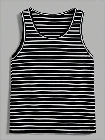 Milumia Men's 2 Pack Striped Tank Top Sleeveless Round Neck Casual Tops in Saudi Arabia