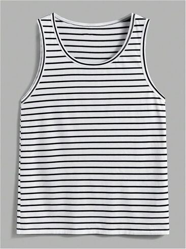 Milumia Men's 2 Pack Striped Tank Top Sleeveless Round Neck Casual Tops in Saudi Arabia