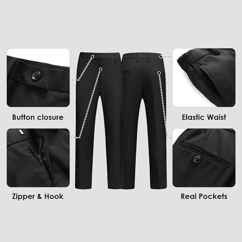 Lamgool Boys Velvet Suit Set Slim Fit Tuxedo Kids الرسمية الزي الرسمي 4 قطعة مع قميص السترة السترة in Saudi Arabia