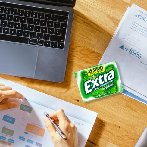 EXTRA Gum Spearmint Sugar Free Chewing Gum Pack, 35 Ct Mega Pack in Saudi Arabia