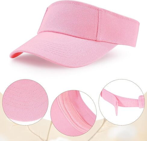 Dxhycc 2 Pack Kids Sun Visor Hats for Girls Boys, Adjustable Cotton Summer Tennis Golf Visor Hat Sports Sun Caps in Saudi Arabia