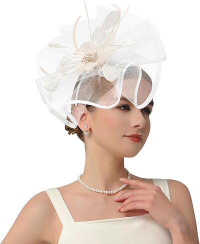Kentucky-Bedby Fascinators قبعة شاي حفل زفاف كنيسة القبعة مقطع الشعر 2025 in Kuwait