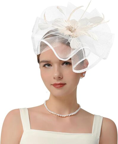 Kentucky-Bedby Fascinators قبعة شاي حفل زفاف كنيسة القبعة مقطع الشعر 2025 in Kuwait