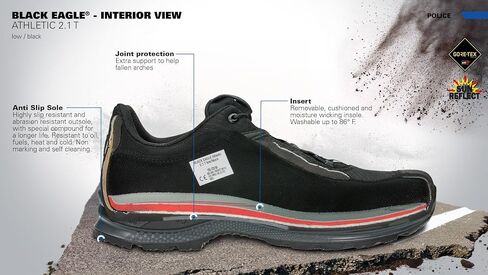 HAIX Black Eagle Athletic 2.1 T Low Tactical Shoes - with Bungee Laces, Unmatched Traction, and Lightweight Design, All-Day Comfort, Black Athletic Shoe in Saudi Arabia