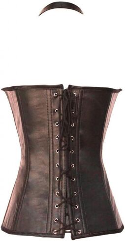 Kafeimali للنساء Halterneck Buckle-Up Steampunk Corset Bustiers in Kuwait
