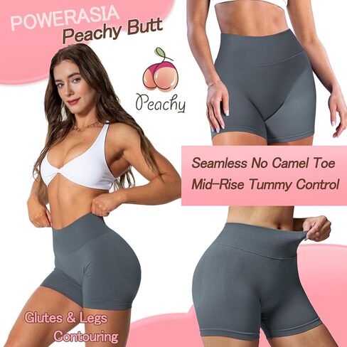 شورتات التأثير على التمرينات المخفية Scrunch بعقب رفع الصالة الرياضية شورتات راكب الدراجة النارية للنساء التحكم في البطن in Kuwait