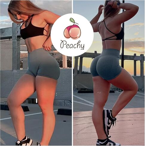 شورتات التأثير على التمرينات المخفية Scrunch بعقب رفع الصالة الرياضية شورتات راكب الدراجة النارية للنساء التحكم في البطن in Kuwait