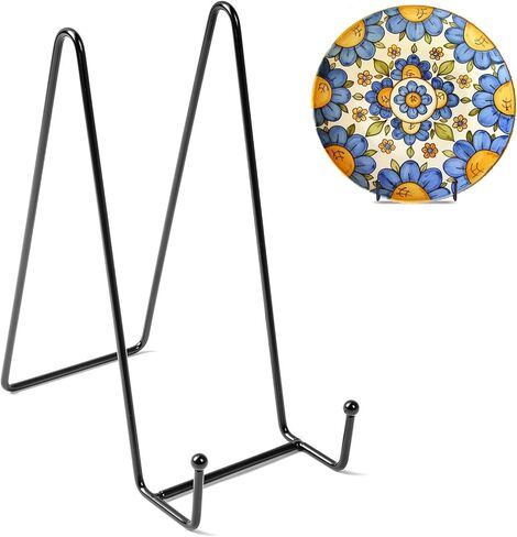 Bilillo 2 Pack 6 بوصة صفيحة تقف للعرض ، حاملي لوحة الحديد من الحديد الأسود للعرض ، موقف صور صغير للوحة الزخرفية ، الطبق ، الكتاب ، الحامل الصور ، فن الطاولة in Kuwait
