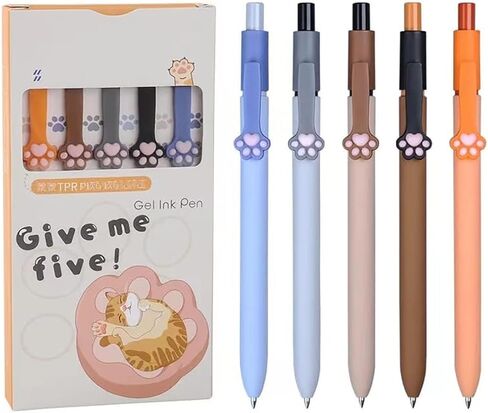 Gel Pens, 0.5mm Quick Dry Black Pens Fine Point Smooth Writing Pen, Cute Pens Ballpoint for Office School Home Stationery Supplies, Ink Pen for Journaling Note Taking, Cat Gifts for Women Animal Lover in Saudi Arabia