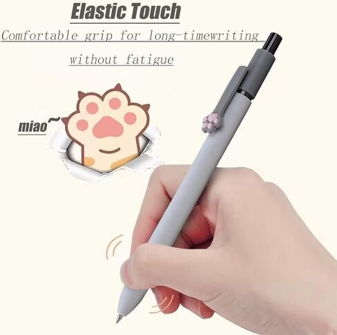 Gel Pens, 0.5mm Quick Dry Black Pens Fine Point Smooth Writing Pen, Cute Pens Ballpoint for Office School Home Stationery Supplies, Ink Pen for Journaling Note Taking, Cat Gifts for Women Animal Lover in Saudi Arabia