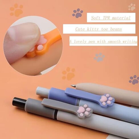 Gel Pens, 0.5mm Quick Dry Black Pens Fine Point Smooth Writing Pen, Cute Pens Ballpoint for Office School Home Stationery Supplies, Ink Pen for Journaling Note Taking, Cat Gifts for Women Animal Lover in Saudi Arabia