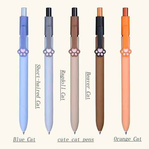 Gel Pens, 0.5mm Quick Dry Black Pens Fine Point Smooth Writing Pen, Cute Pens Ballpoint for Office School Home Stationery Supplies, Ink Pen for Journaling Note Taking, Cat Gifts for Women Animal Lover in Saudi Arabia