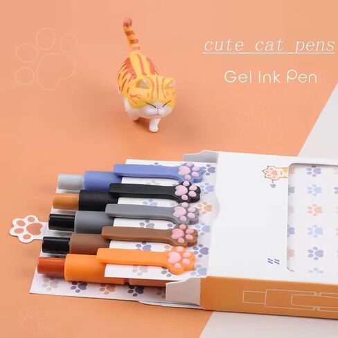 Gel Pens, 0.5mm Quick Dry Black Pens Fine Point Smooth Writing Pen, Cute Pens Ballpoint for Office School Home Stationery Supplies, Ink Pen for Journaling Note Taking, Cat Gifts for Women Animal Lover in Saudi Arabia