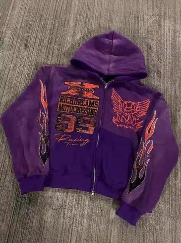 zip up hoodie grunge jukets street street y2k للجنسين emo خمر 2000s خارج الملابس الخارجي هوديس مغني النجوم in Kuwait
