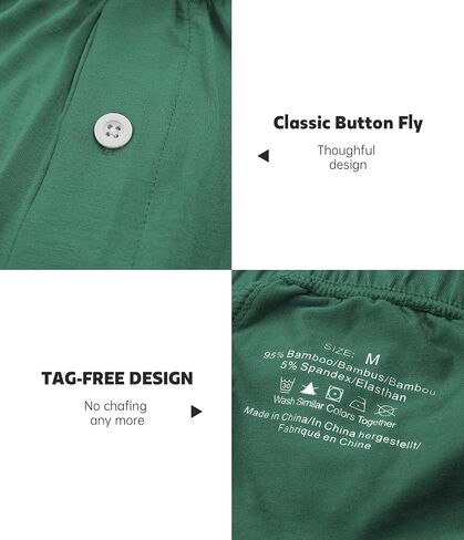 EA'S SECRET Men’s Pajama Bottom Summer Sleeping Shorts Cooling Breathable Soft Bamboo Rayon Lounge Shorts with Pockets in Saudi Arabia