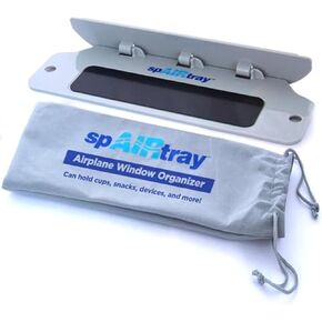 spAIRtray Travel Shelf - Airplane Travel Gadgets Window Organizer, Air Trip Essentials for Long Flights, Portable Tray, Ideal Gifts for International Travelers, Flight Accessories for Airplane