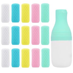 10 Pack Travel Essentials Accessories Silicone Bottle Covers, Cruise Essentials, Beach Vacation Essentials for Women Men, Elastic Sleeves for Leak Proofing, Fit Travel Size Bottles Toiletries