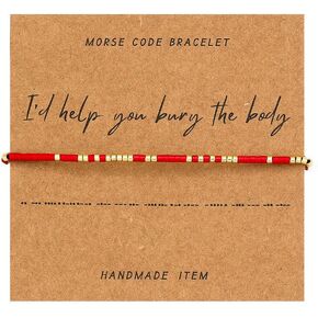 I‘d Help You Bury The Body Morse Code Bracelet for Women Gold Friendship Bracelet Jewelry
