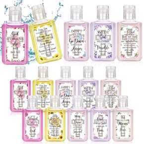 50 Pcs Vintage Tea Party Mini Hand Sanitizer Bulk, Tea Time Party Gift Small Hand Sanitizer, 1 fl oz Travel Size Hand Soap Gift for Teapot Party Birthday Party Supplies