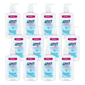 PURELL Advanced Hand Sanitizer Refreshing Gel, Clean Scent, 20 fl oz Pump Bottle (Pack of 12) – 3023-12