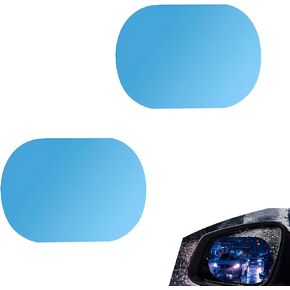 2 PCS Car Rearview Mirror Rainproof Film, 3.93" x 5.7" Oval Highly Permeable Waterproof Anti-Fog Anti-Glare Hydrophobic Film, for Cars and Other Small Rearview Mirror Models (Transparent)