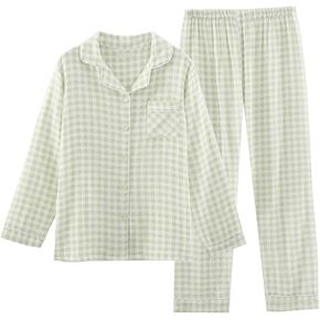 المرأة pajama مجموعات شاش قطن منقو