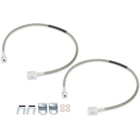 Front Stainless Brake Lines 89702 Compatible with 1987-2006 TJ/YJ/XJ | 4-6"